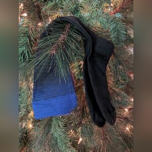 Black and Blue Compression Socks